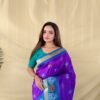 Elegant Soft Silk Saree with Elephant Butti & Contrast Pallu DS001-2