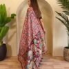 Soft Cotton Chanderi Saree by dvanza DS002-1