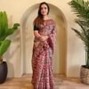 Soft Cotton Chanderi Saree by dvanza DS002