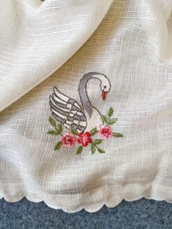 Kota Doriya Saree with Swan Embroidery and Scalloped Border DS003-6