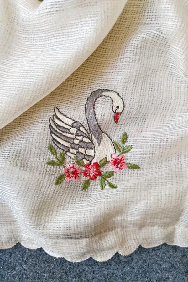 Kota Doriya Saree with Swan Embroidery and Scalloped Border DS003-6