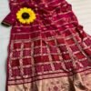Premium Pink Dola Silk Saree with Lagdi Patta & Zari Work DS009-3