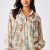 Botanical Floral Linen Blend Shirt DS020