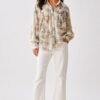 Botanical Floral Linen Blend Shirt DS020-5
