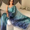 Attractive Blue Color Rangoli silk Embroidered Sequence Saree DV404