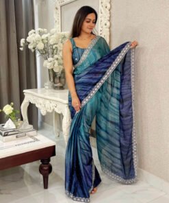Attractive Rangoli silk Embroidered Sequence Saree DV404