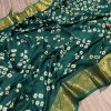 Bandhej Printed Saree in Green DVZ0003980