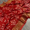 Bandhej Printed Saree in Red DVZ0003979-2