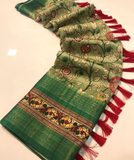 Beautiful Kanchipuram Saree with Digital Print DVZ0003508