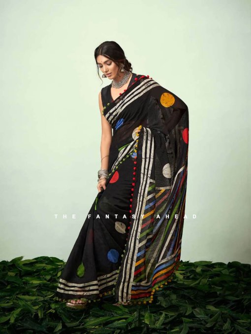 Beautiful Mul Mul Cotton Party wear Saree dvz0002883