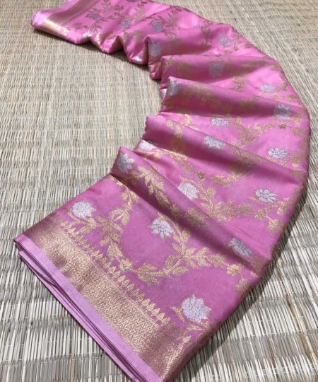 Beautiful Pink muslin soft silk Traditional saree DVZ0003518