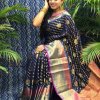Best Kanchipuram Silk Traditional saree in Blue dvz0002634