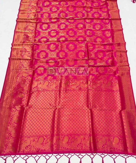 Best Quality Pink Pure silk Heavy weaving work Traditional saree DVZ0003561