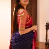 Blue Banarasi Soft Silk Party wear Saree DV423-2
