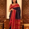 Blue Banarasi Soft Silk Party wear Saree DV4237
