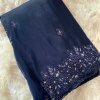 Blue Organza Zari Sequins Work Saree DV437-1