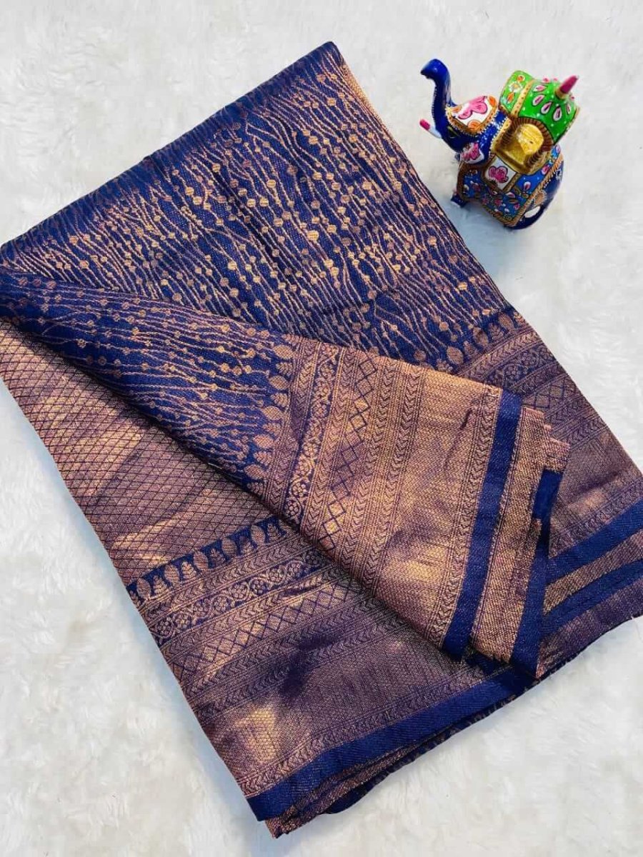 Blue Royal Kuberpattu Softy Silk Saree DV439-2
