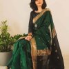 Bottle Green Silk woven Saree DV430-3