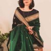 Bottle Green Silk woven Saree DV430-4
