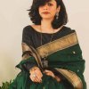 Bottle Green Silk woven Saree DV430-5