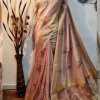 Cream Soft mulberry silk weaving saree with exclusive zari woven butta and pallu with matching blouse piece dvz0001010