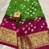 Dual Color Bandhej Printed Saree DVZ0003981