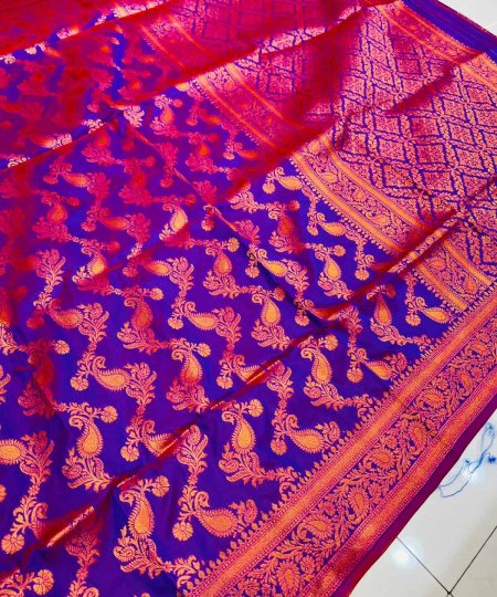 Dvanza Branded Purple soft silk woven wedding Function Special saree Online DVZ0003517