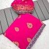 Elegant Pink Teal Kanjivaram Designer Party Wear Saree DV436