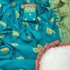 Elegant Teal Kanjivaram Designer Party Wear Saree DV436-2