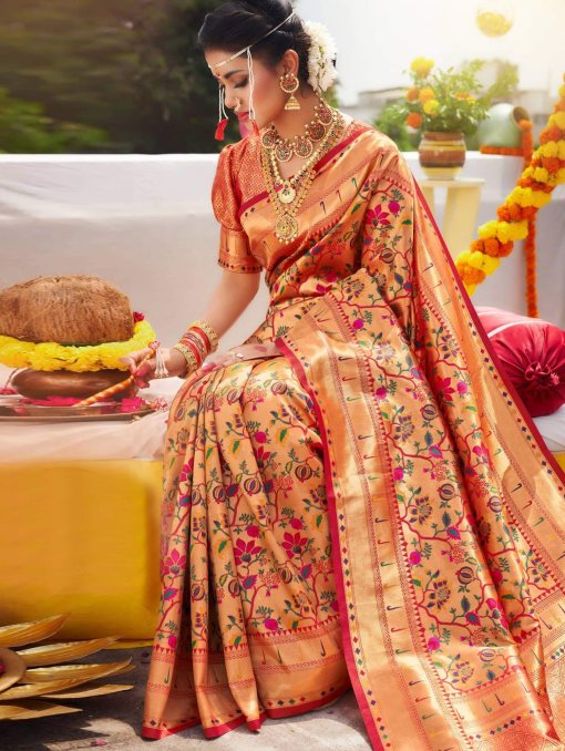 Exclusive Kanchipuram Silk Bridal Saree dvz0002475