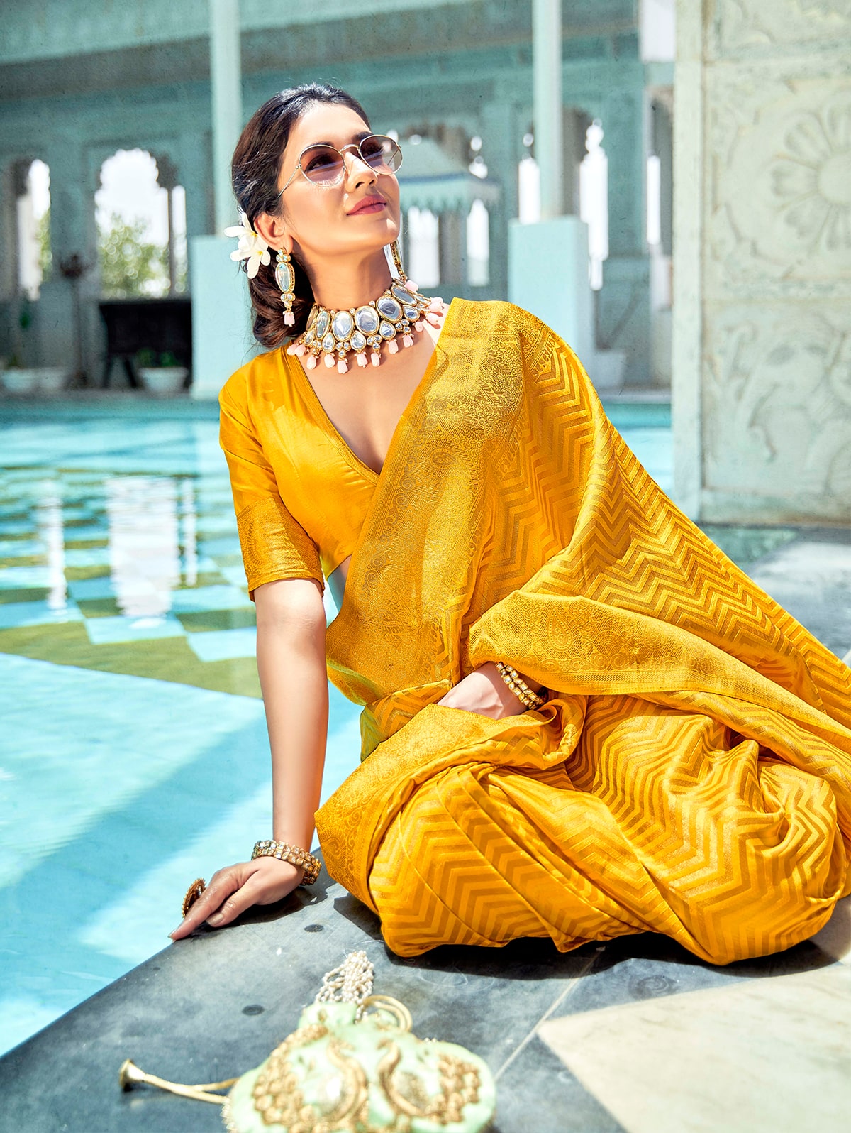 Glamorous Yellow Soft Kanjivaram Silk saree dvz0002962-3