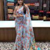 Gorgeous Floral Printed Organza Party Wear Saree dvz0003714