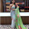 Gorgeous Floral Printed Organza Party Wear Saree dvz0003715