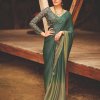 Green 3d Velvet Chiffon Fancy saree With Sequence Blouse dvz0002774