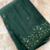 Green Organza Zari Sequins Work Saree DV437-1