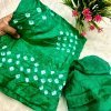 Green Soft silk Bandhani saree DV421
