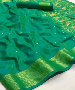 Green pure Kanjivaram sarees Online india dvz0001392