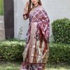 Heavy Silk Weaving jacquard saree in purple dvz0001897