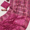 Hot Pink Unique Tussar Silk Saree DV442