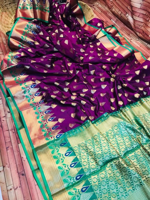 Kanchipuram Silk saree in Purple dvz0002276