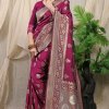 Magenta Kanchipuram Pure silk Handloom Saree DVZ0003519