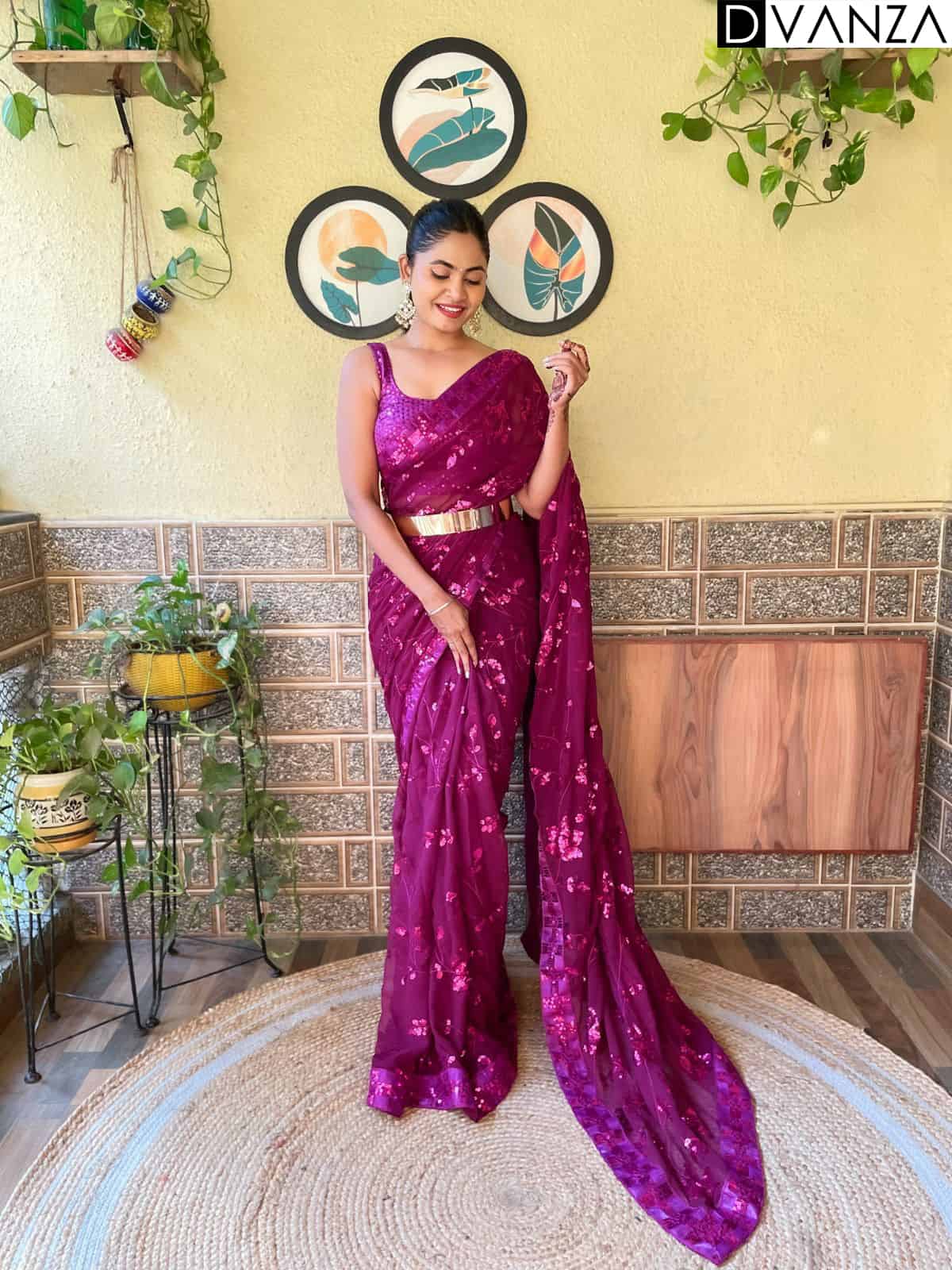 Yellow Zari Resham Embroidered Silk Designer Saree & Unstitched Blouse  #Unbranded #Saree | Saree designs, Silk sarees, Fashion