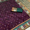 Magenta Trendy Silk Woven Saree DV435