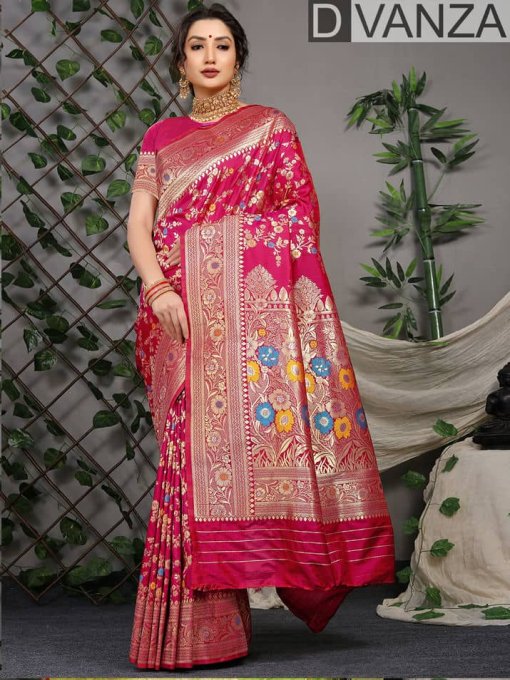 Magenta color traditional branded saree dvz0003521