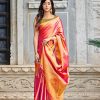 Magnificent Tissue Linen Women's Sarees - Pink dvz0002734