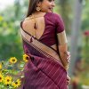 Maroon Silk Woven saree DV425-2
