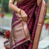 Maroon Silk Woven saree DV425-4