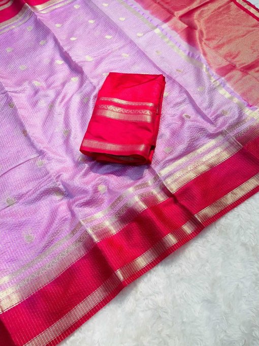 Mauve soft Viscose Kovaipattu Saree DV415