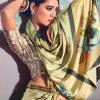 Modern Crape saree with Digital Print - Party wear - Beige - dvz0003827-2