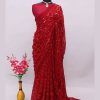 Most beautiful Red Stunning Sequence Work Designer saree